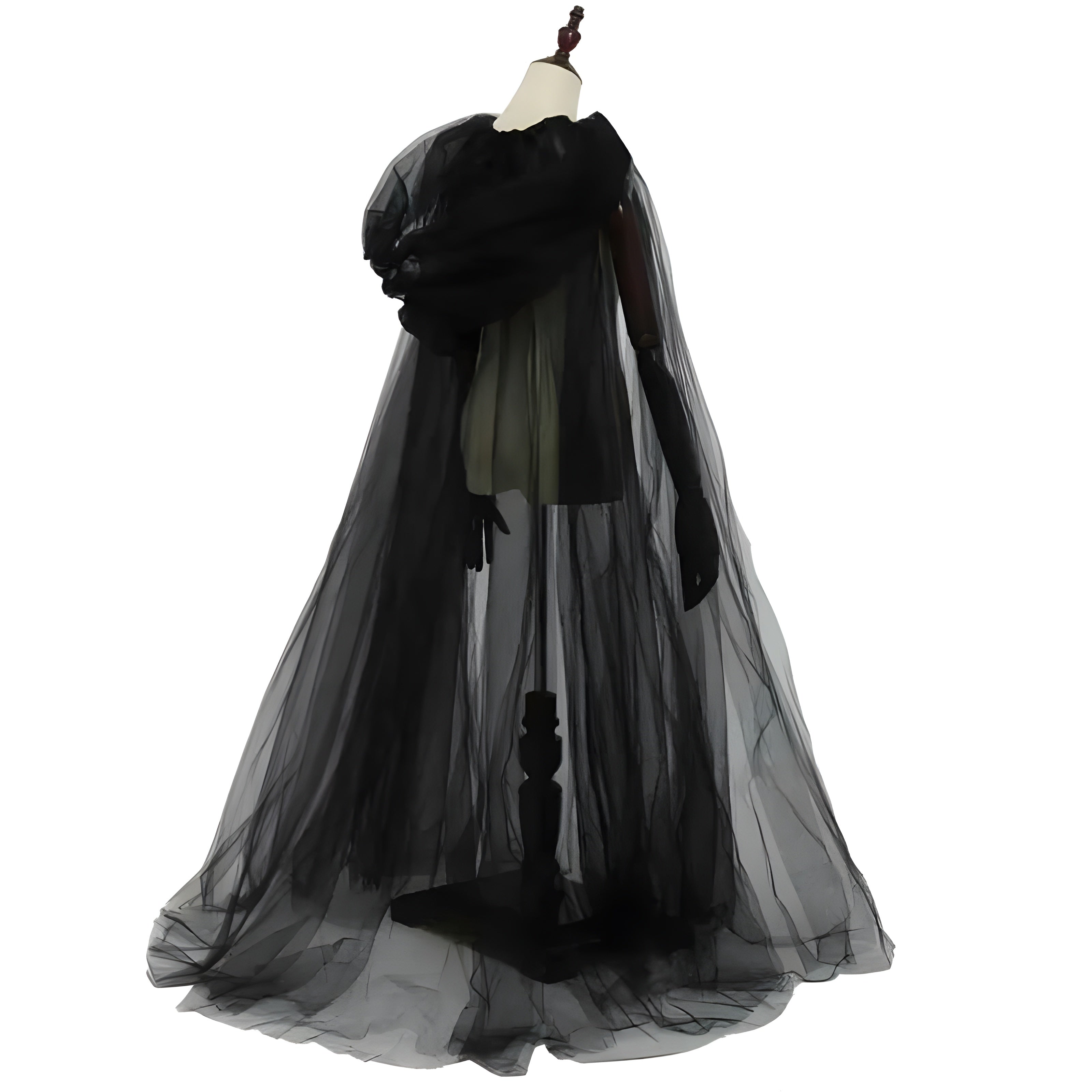Halloween Costume Ideas, Black Bridal Shawl, Witch Cloak, Vampire Cosplay Cloak, Halloween Double Cloak, Interview With A Vampire, Halloween Horror Nights
