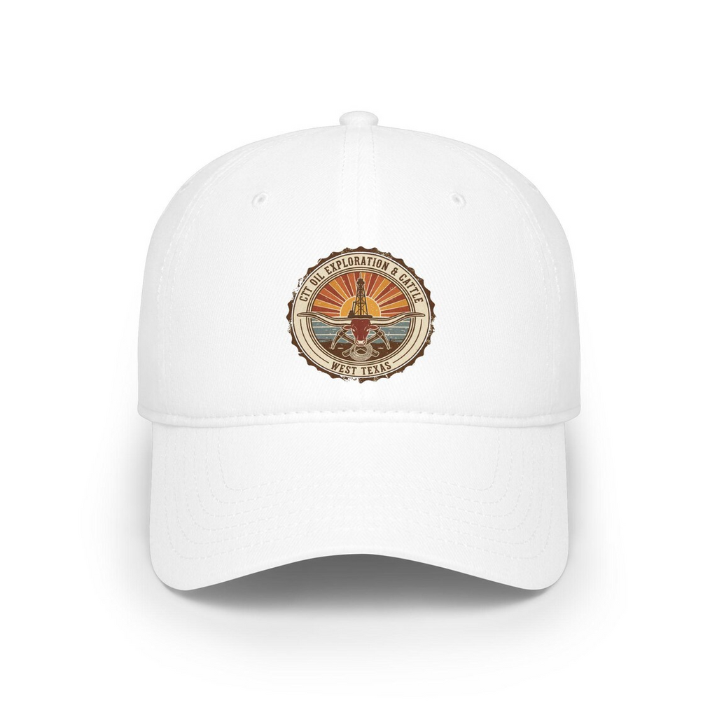CTT Oil Exploration & Cattle West Texas Logo Low Profile Baseball Cap – Landman Hat