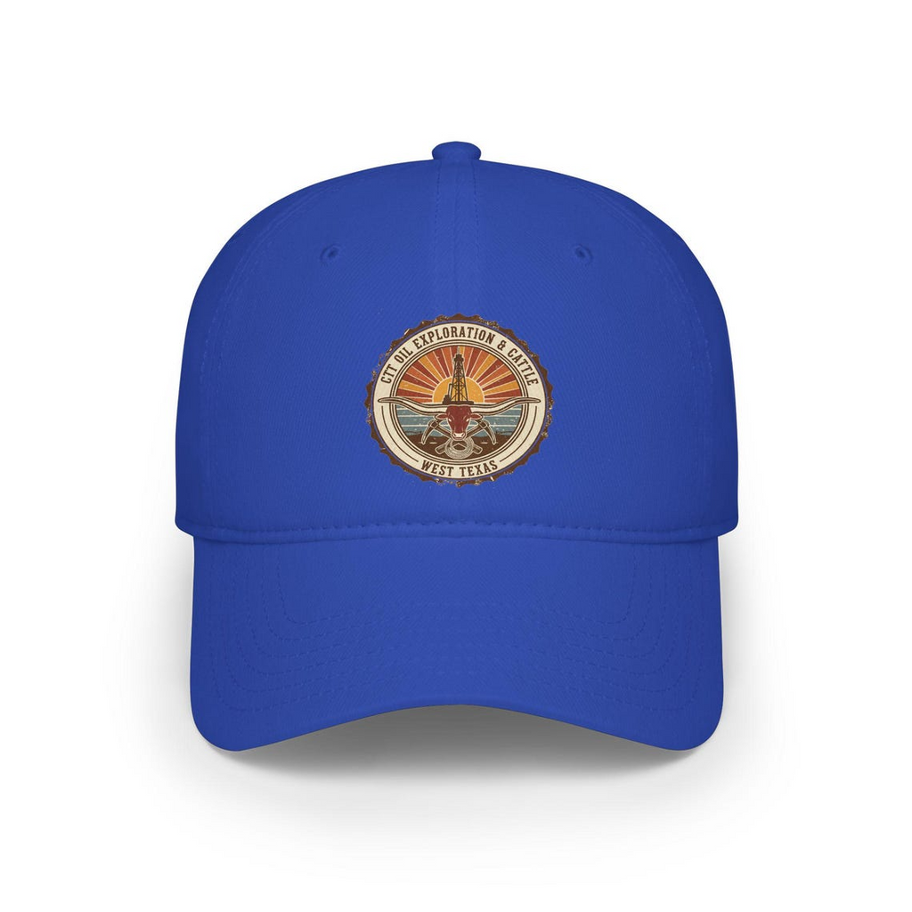 CTT Oil Exploration & Cattle West Texas Logo Low Profile Baseball Cap – Landman Hat