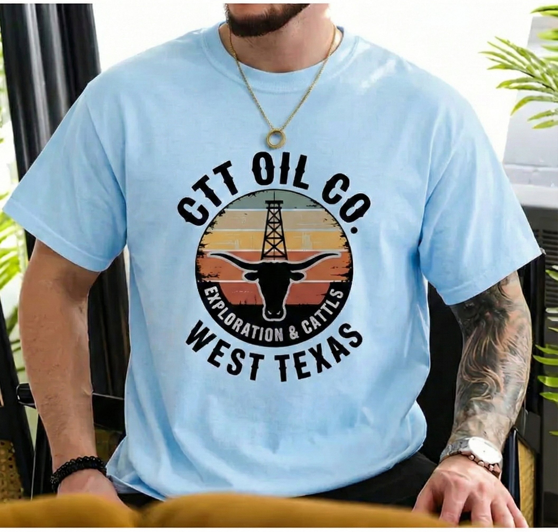 CTT Oil Co Exploration & Cattle West Texas Shirt – Vintage Oilfield Ranch Western Landman Tee
