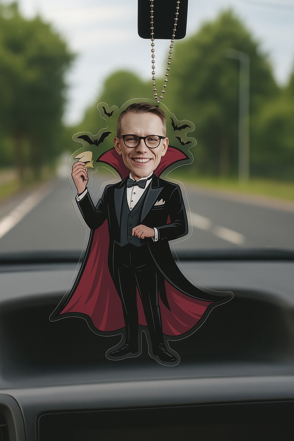 Custom Vampire Statue, Ornament, Caricature Portrait, Desk Name Plate, Personalized Horror Halloween Gift, Acrylic Office Sign