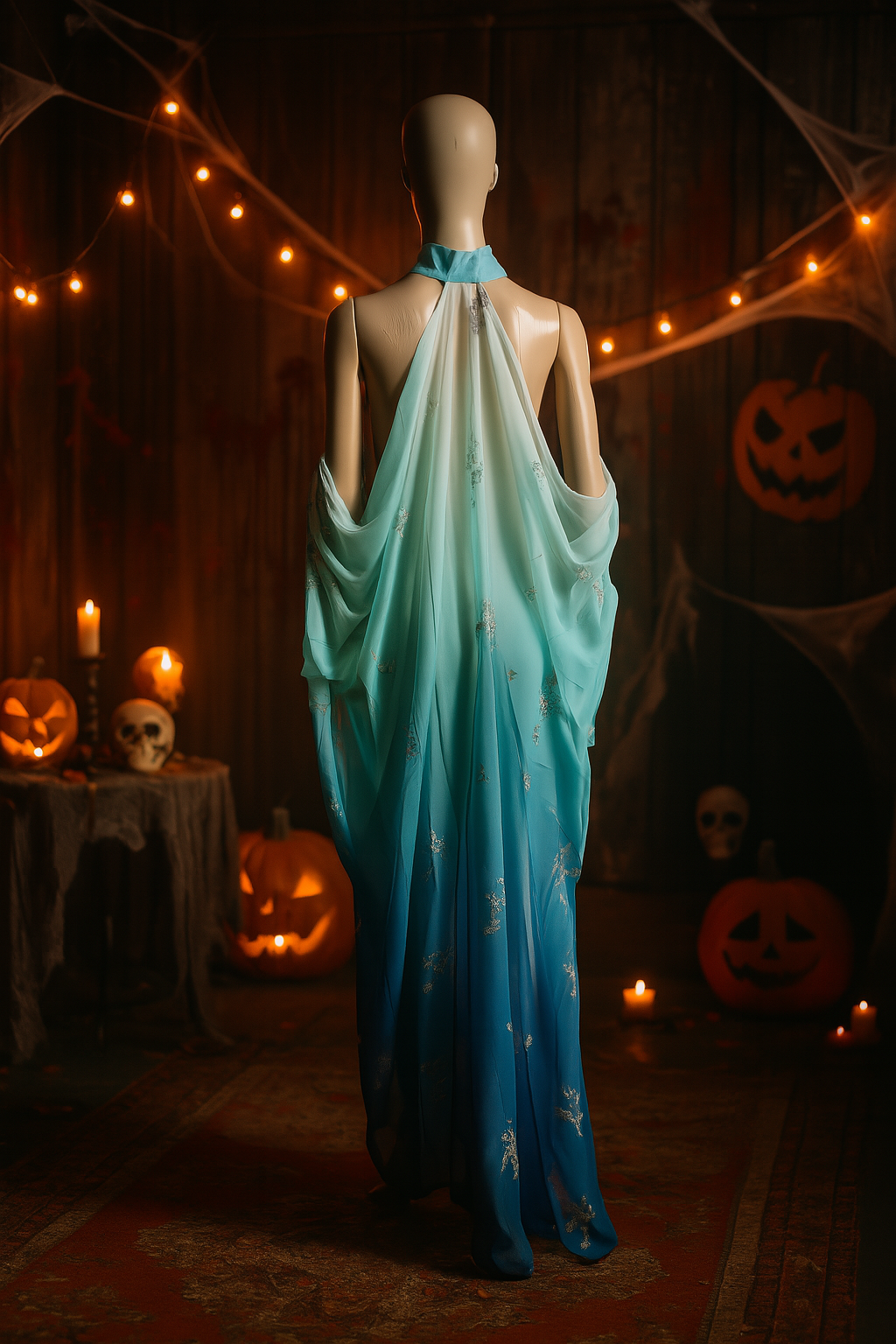 Halloween Costumes, Black Gothic Hooded Cape, Witch Cloak for Halloween, Long Vampire Cloak for Women