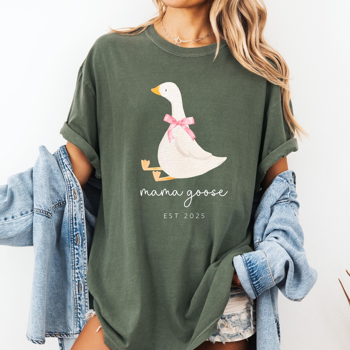 Custom Mama Goose Shirt, Silly Goose Mom Shirt, Pregnancy Announcement Shirt, Baby Shower Gift, Mother’s Day Gift