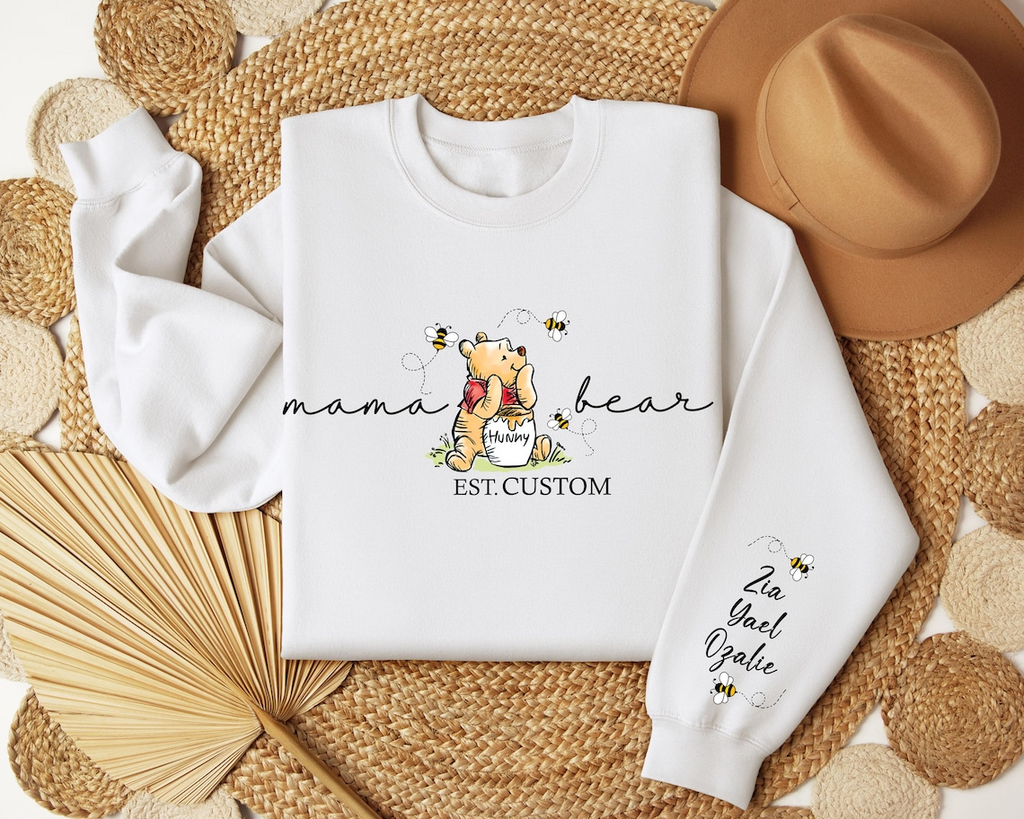 Custom Mama Bear Shirt Personalized Mom Gift with Kids Names