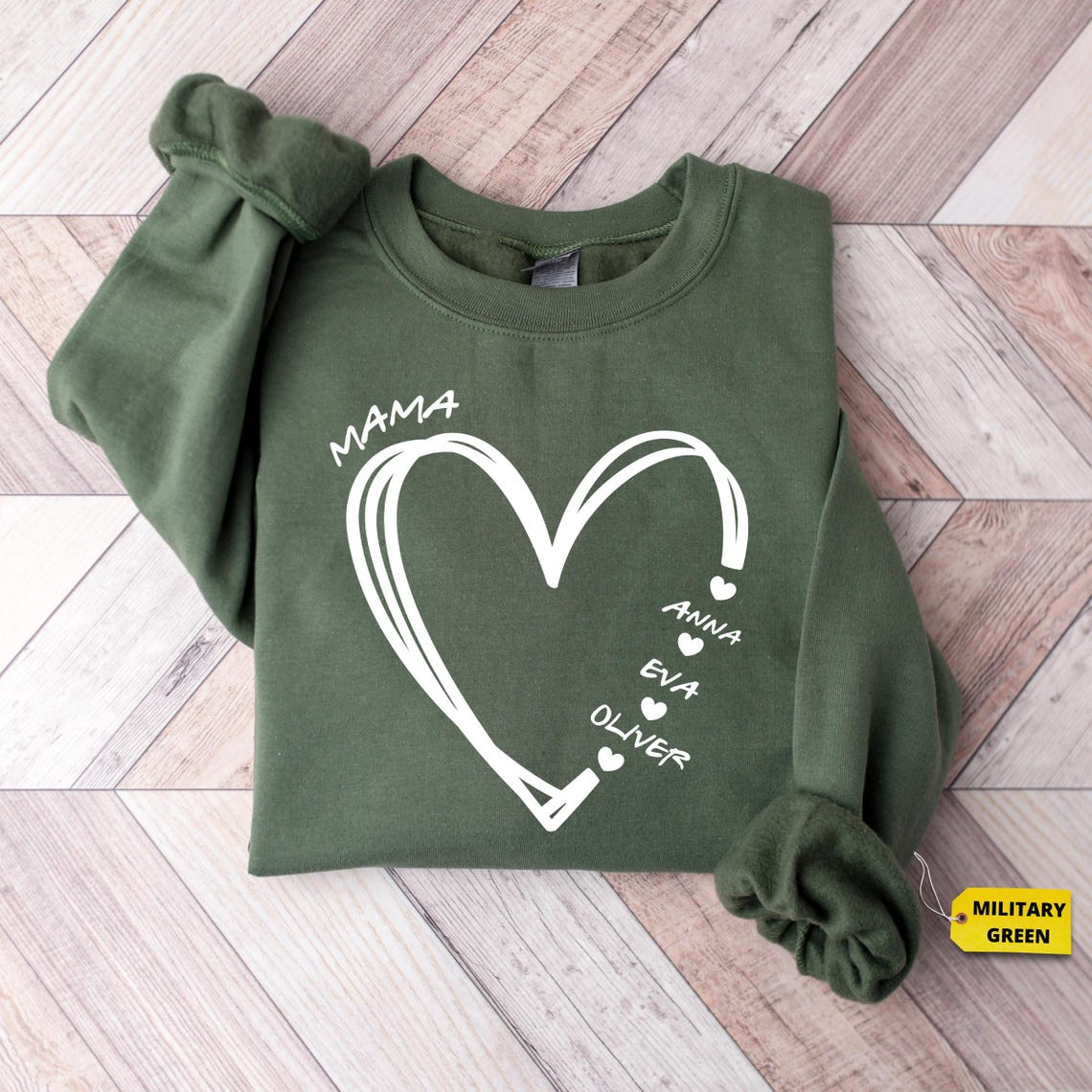 Custom Mama Shirt with Kids Names, Personalized Mom Shirt, Custom Grandma Shirt, Mother’s Day Gift