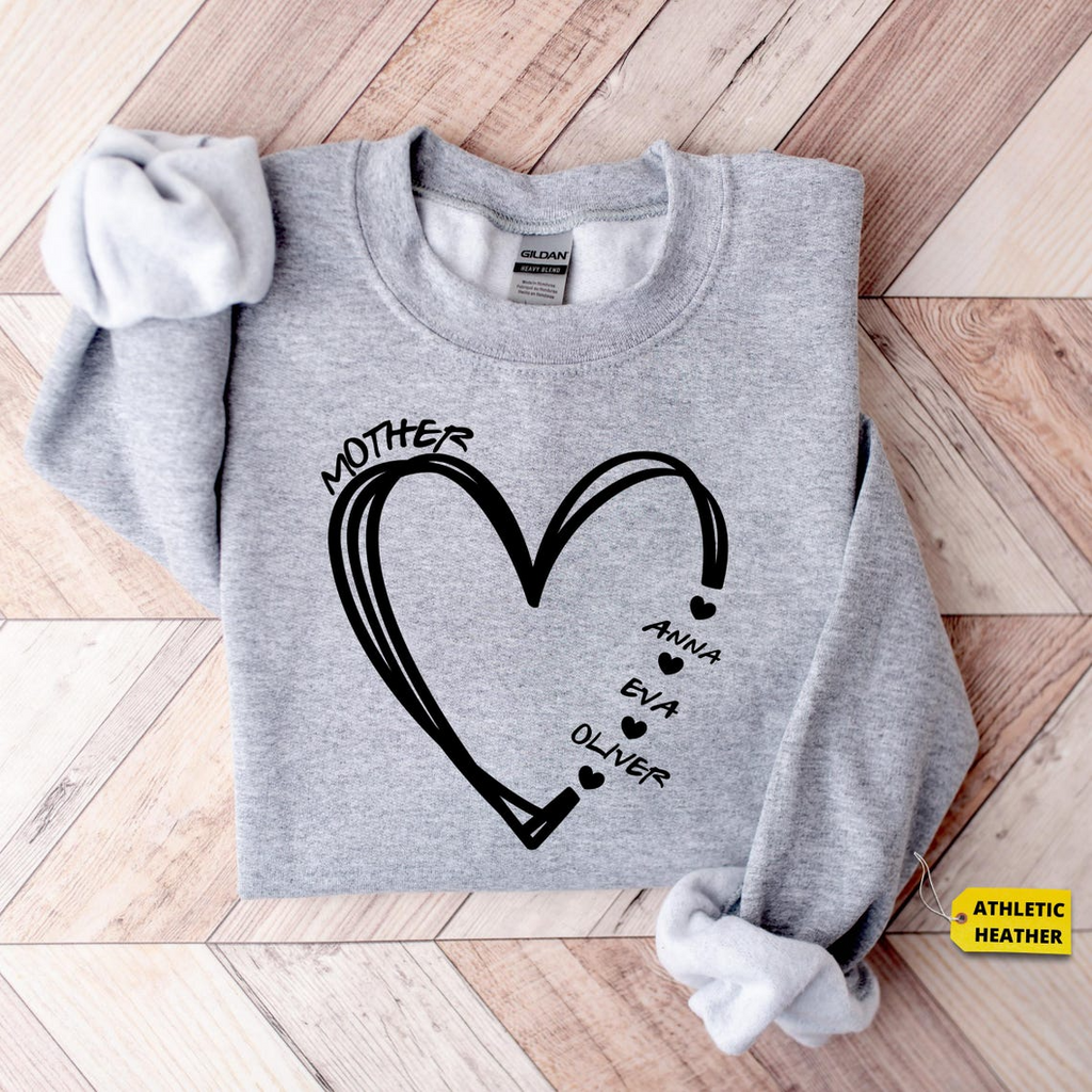 Custom Mama Shirt with Kids Names, Personalized Mom Shirt, Custom Grandma Shirt, Mother’s Day Gift