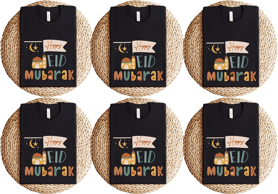 Custom Name Eid Mubarak Shirt, Muslim Family Matching Shirt, Eid Al Fitr Shirt for Men Women Kids, Islamic Holiday Gift