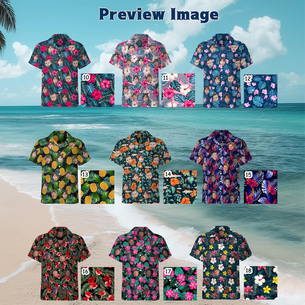 Custom Face Hawaiian Shirt – Personalized Photo Shirt, Custom Hawaiian Shirt