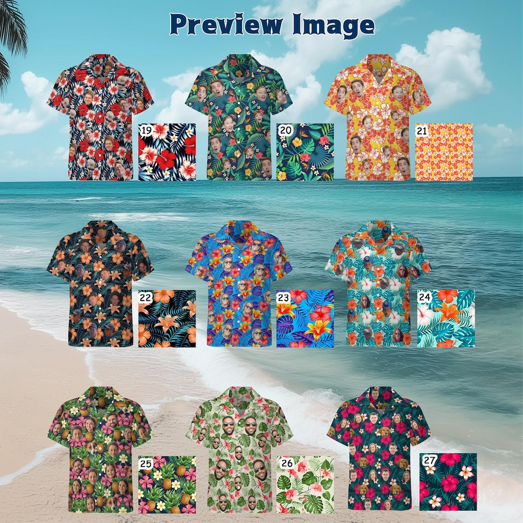 Custom Face Hawaiian Shirt – Personalized Photo Shirt, Custom Hawaiian Shirt