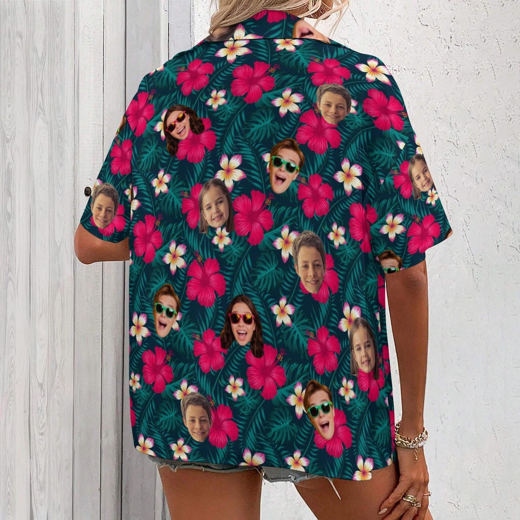 Custom Hawaiian Shirt with Photo – Personalized Face or Pet Print, Add Logo, Personalized Hawaiian