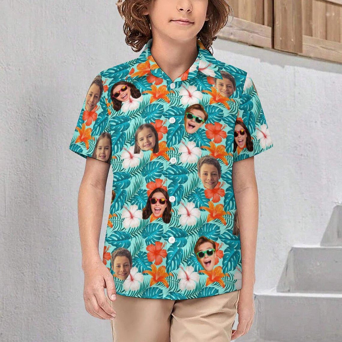 Custom Hawaiian Shirt with Photo – Personalized Face or Pet Print, Add Logo, Personalized Hawaiian