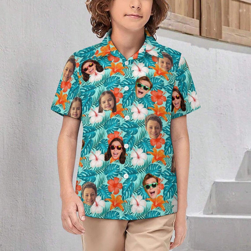 Custom Hawaiian Shirt with Photo – Personalized Face or Pet Print, Add Logo, Personalized Hawaiian