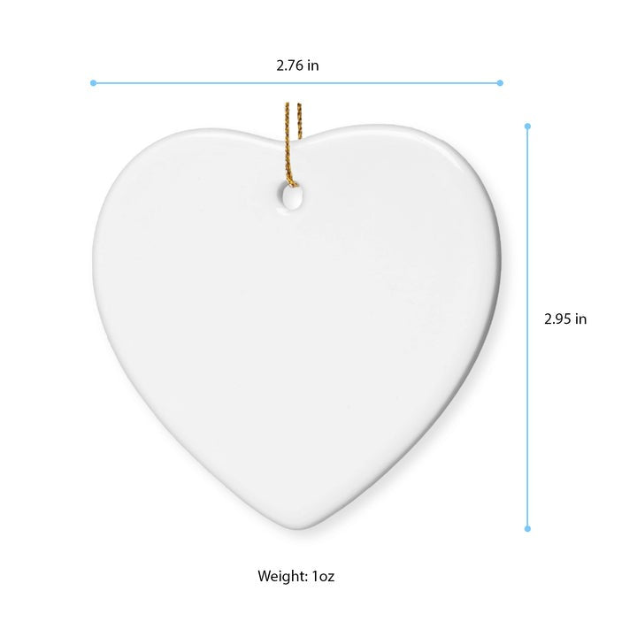 Christmas Gnome Ceramic Ornament, Merry Christmas Tree Decoration, Holiday Ornament Gift for Friends and Family