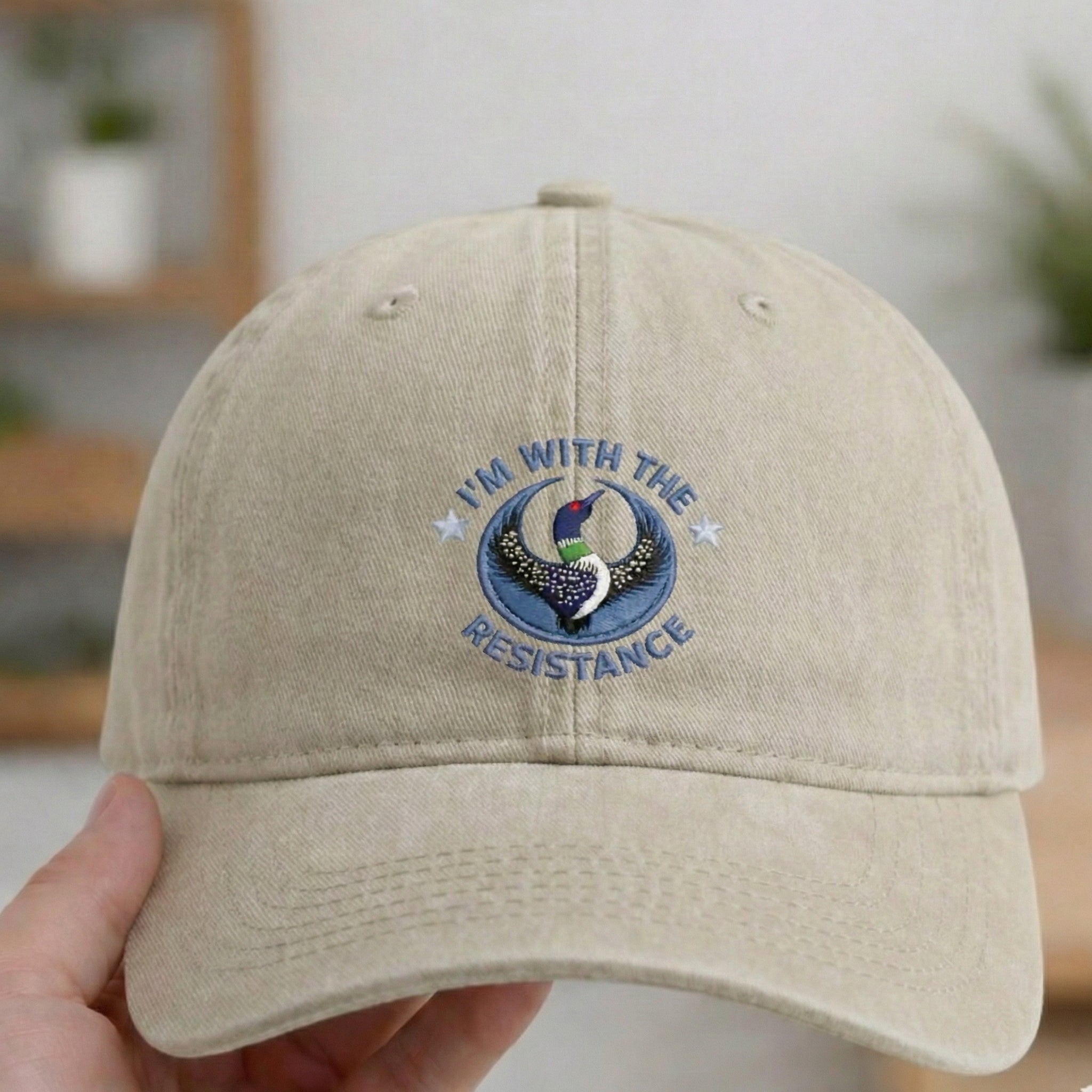 Embroidered Minnesota Rebel Alliance Dad Hat – “I’m With the Resistance” Loon Political Cap