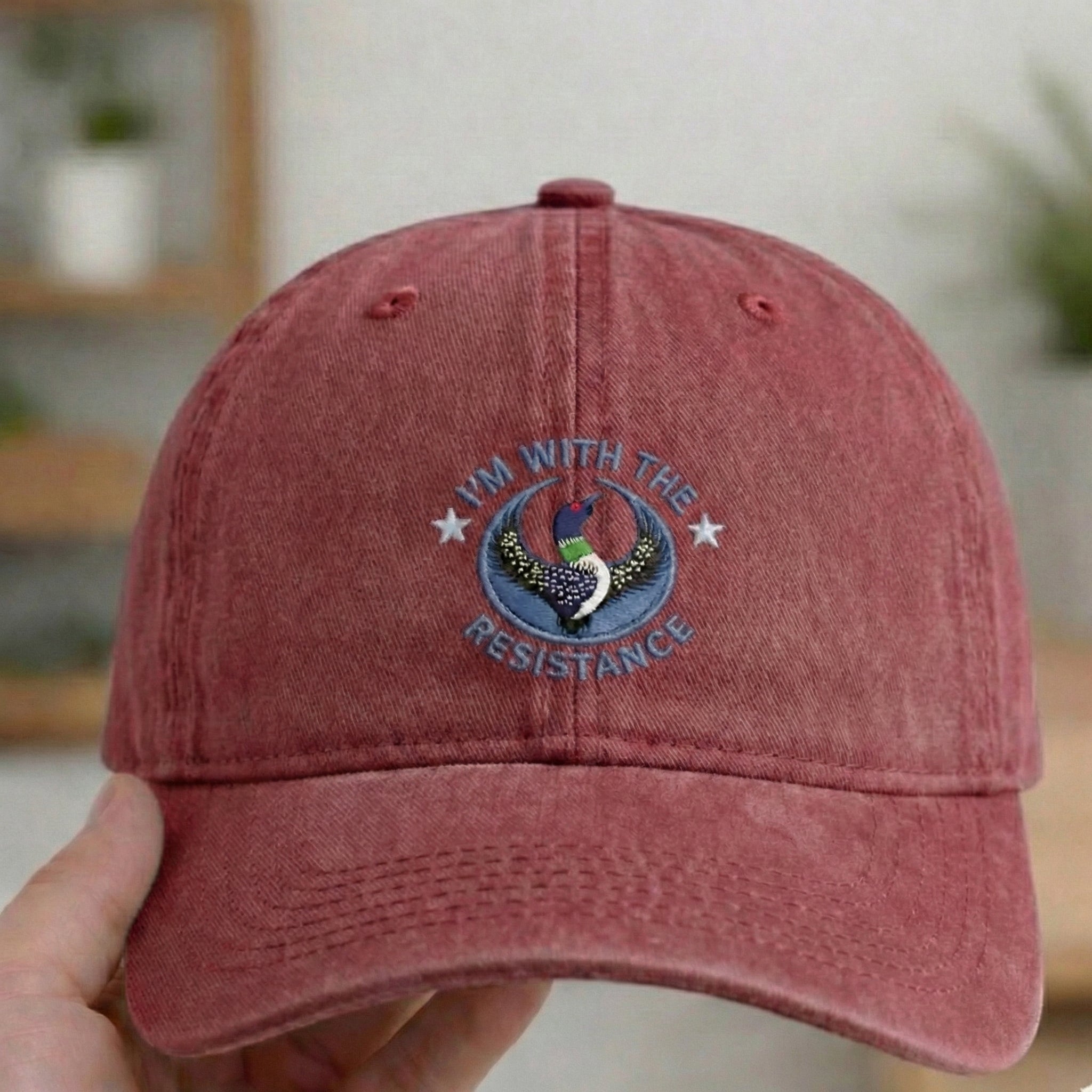 Embroidered Minnesota Rebel Alliance Dad Hat – “I’m With the Resistance” Loon Political Cap