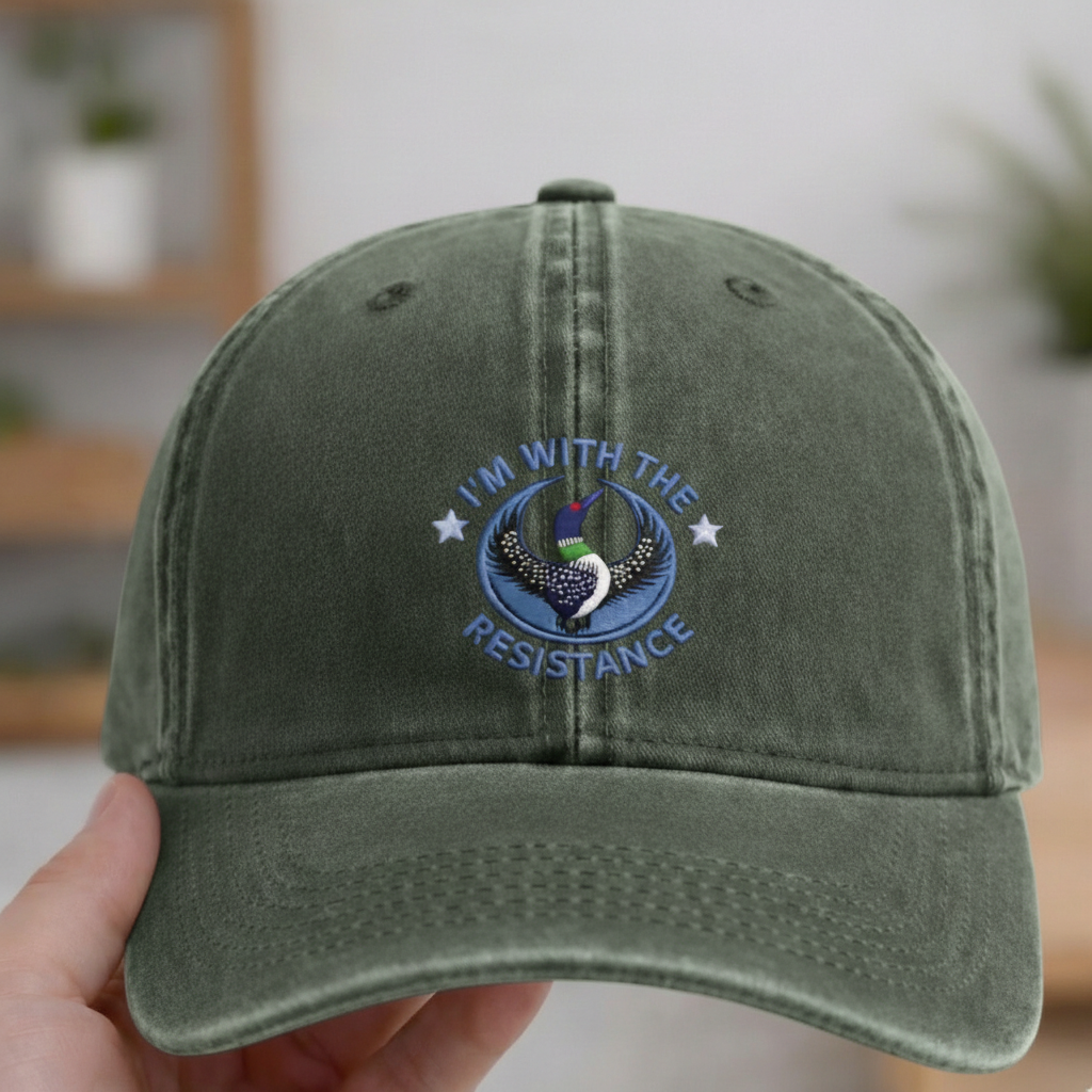 Embroidered Minnesota Rebel Alliance Dad Hat – “I’m With the Resistance” Loon Political Cap