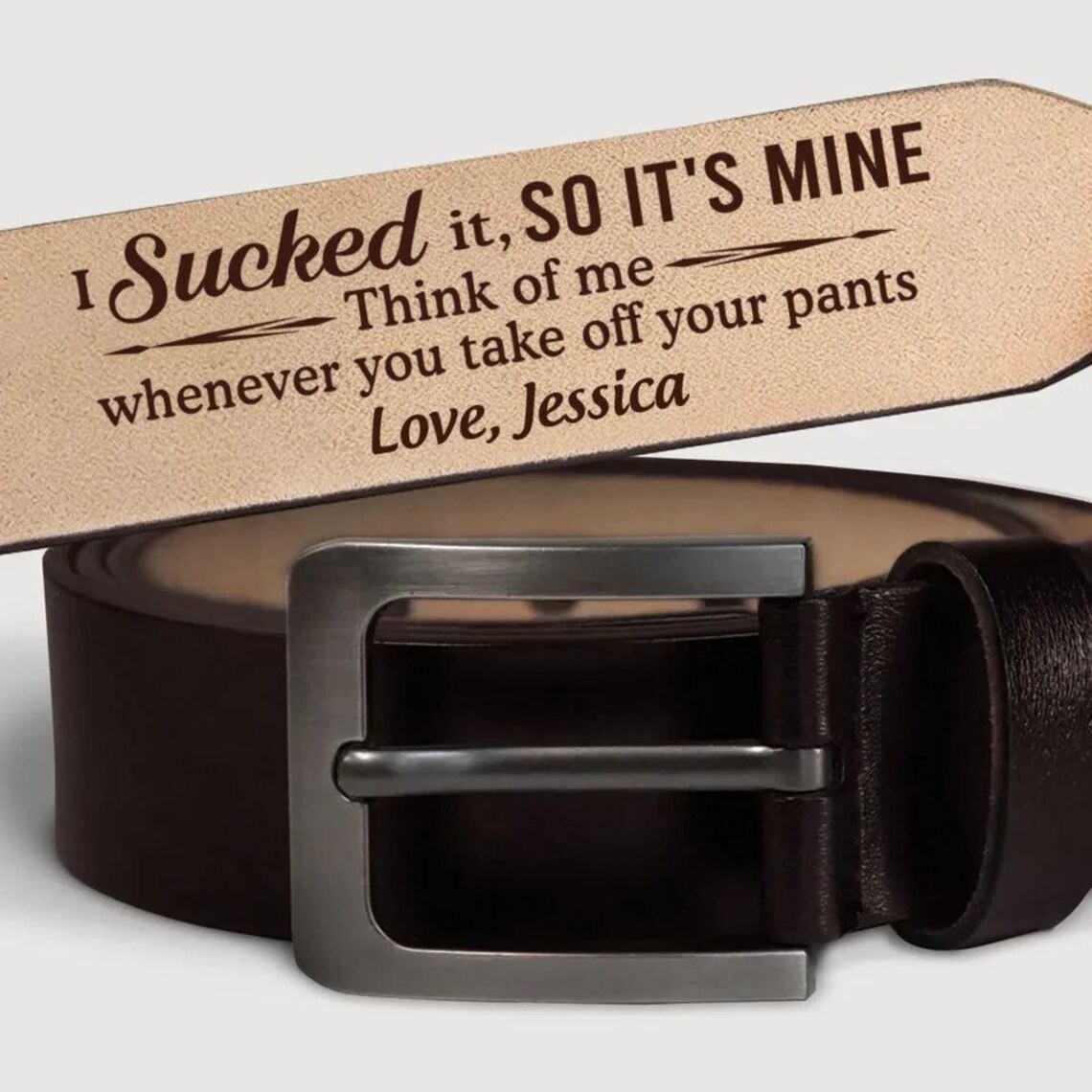 Personalized Engraved Leather Belt for Men – Funny Romantic Gift for Him, Anniversary, Groomsmen & Father’s Day