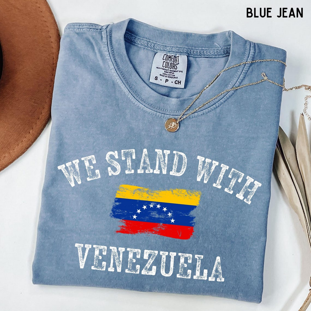 Freedom Venezuela Shirt, Comfort Colors We Stand With Venezuela Shirt, Anti Trump Tshirt, Stop War Venezuelan Flag Solidarity Tee