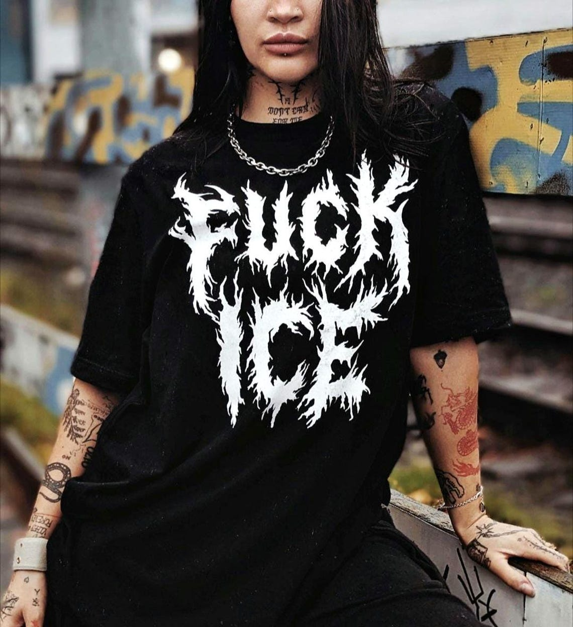 Fuck ICE Shirt, Bold Statement Graphic Tee, Streetwear Protest Apparel, Anti-ICE Statement Shirt