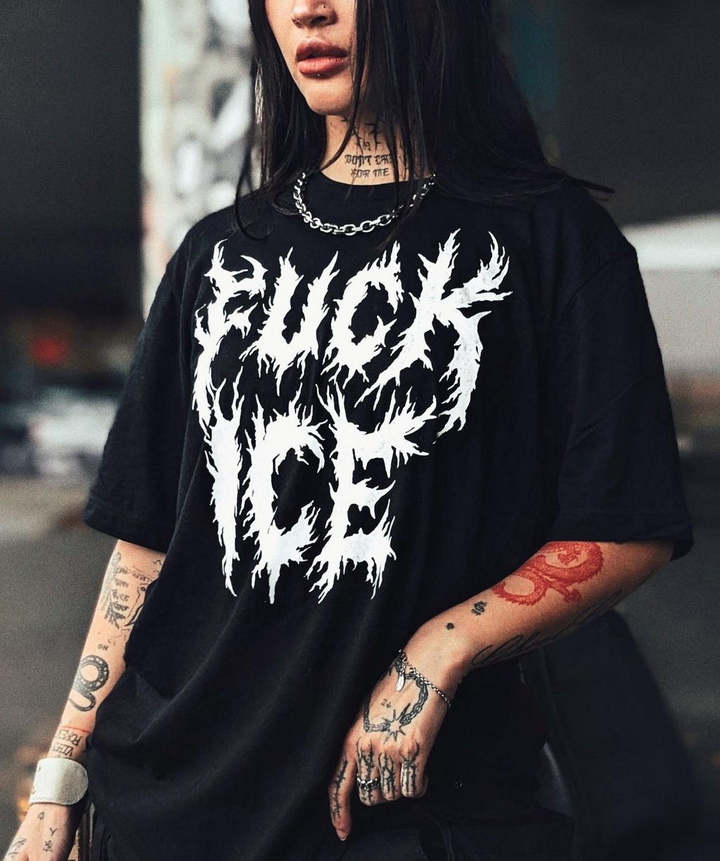 Fuck ICE Shirt, Bold Statement Graphic Tee, Streetwear Protest Apparel, Anti-ICE Statement Shirt