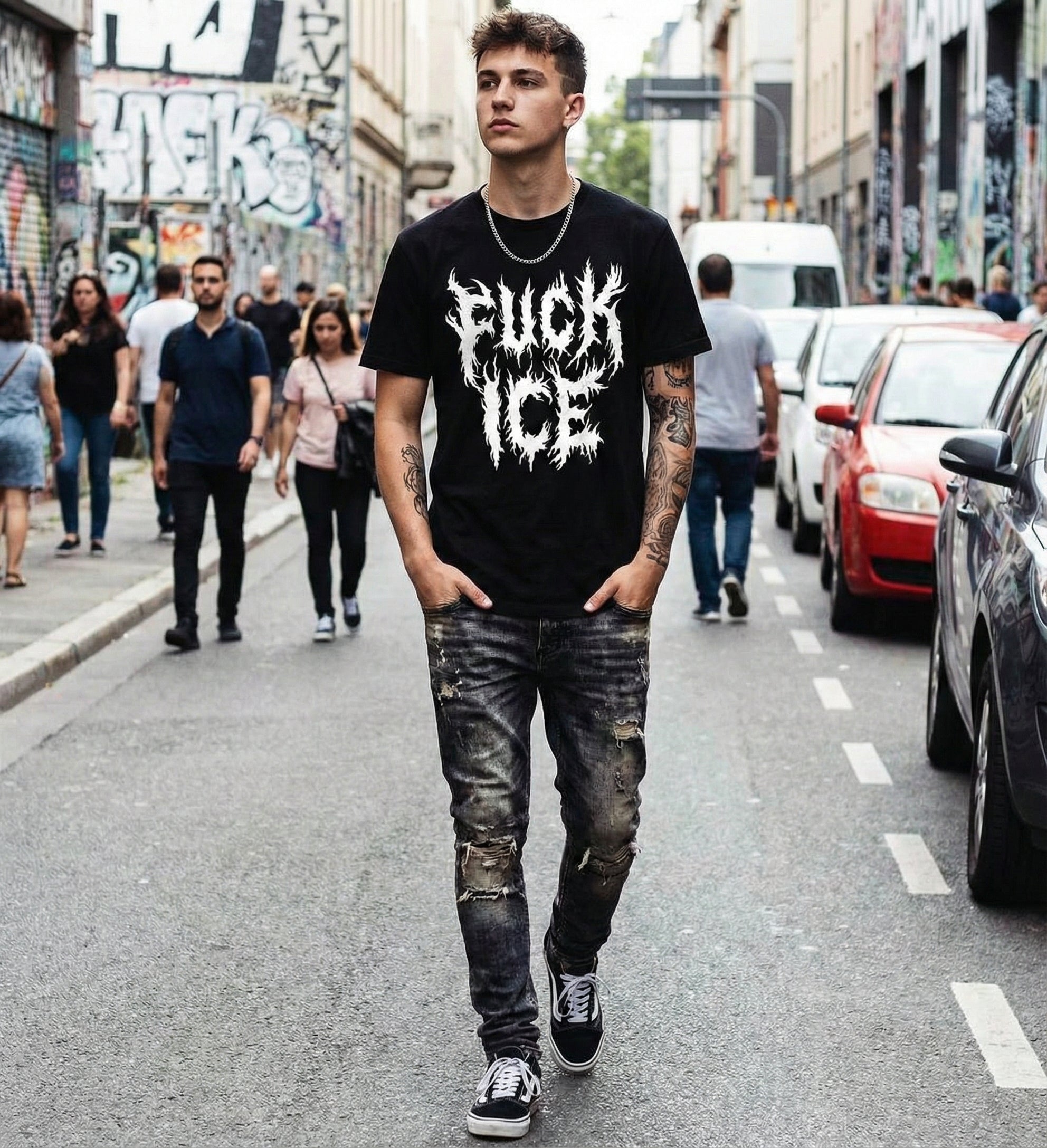 Fuck ICE Shirt, Bold Statement Graphic Tee, Streetwear Protest Apparel, Anti-ICE Statement Shirt