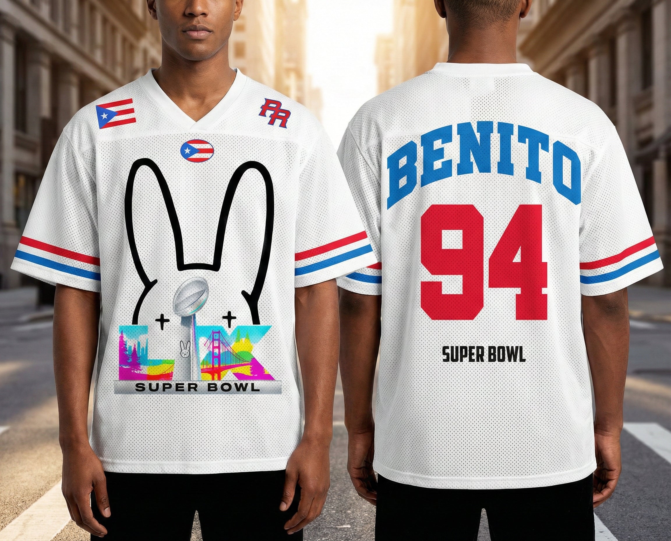 Benito Team Football Jersey Shirt – Custom Color Mesh Jersey, Super Bowl Game Day Outfit & Fan Gift