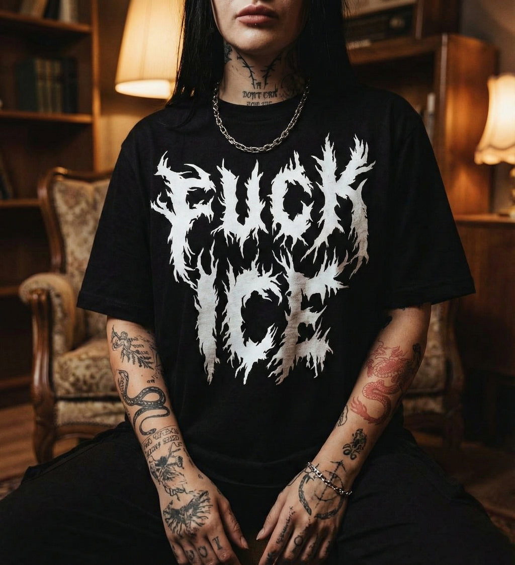 Fuck ICE Shirt, Bold Statement Graphic Tee, Streetwear Protest Apparel, Anti-ICE Statement Shirt