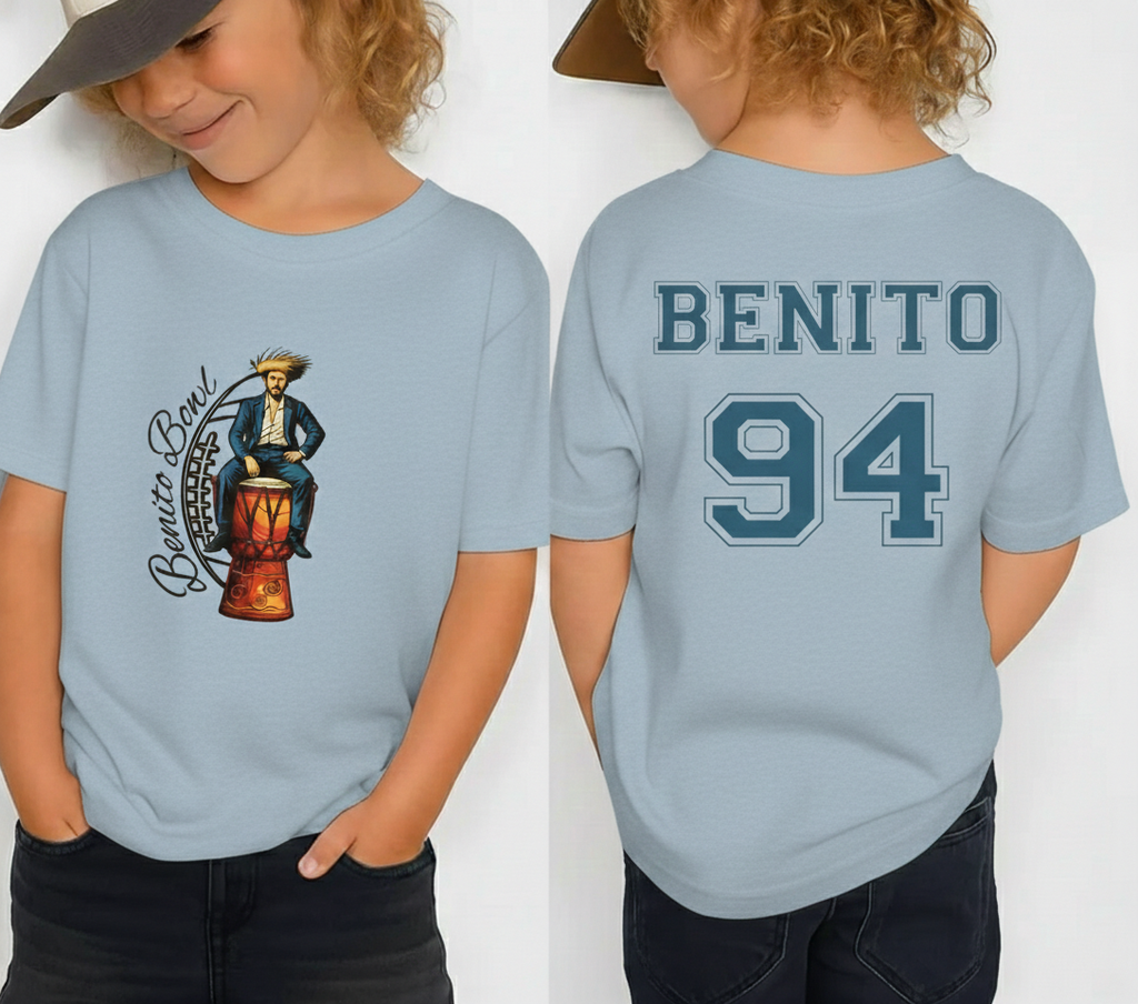 Benito Bowl Kids Graphic Shirt, Puerto Rico Football & Music Fan Tee