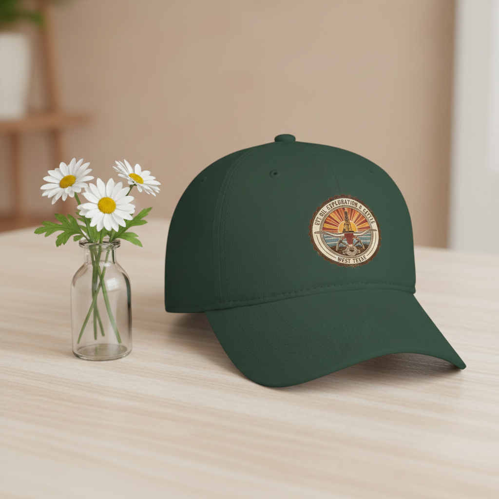CTT Oil Exploration & Cattle West Texas Logo Low Profile Baseball Cap – Landman Hat