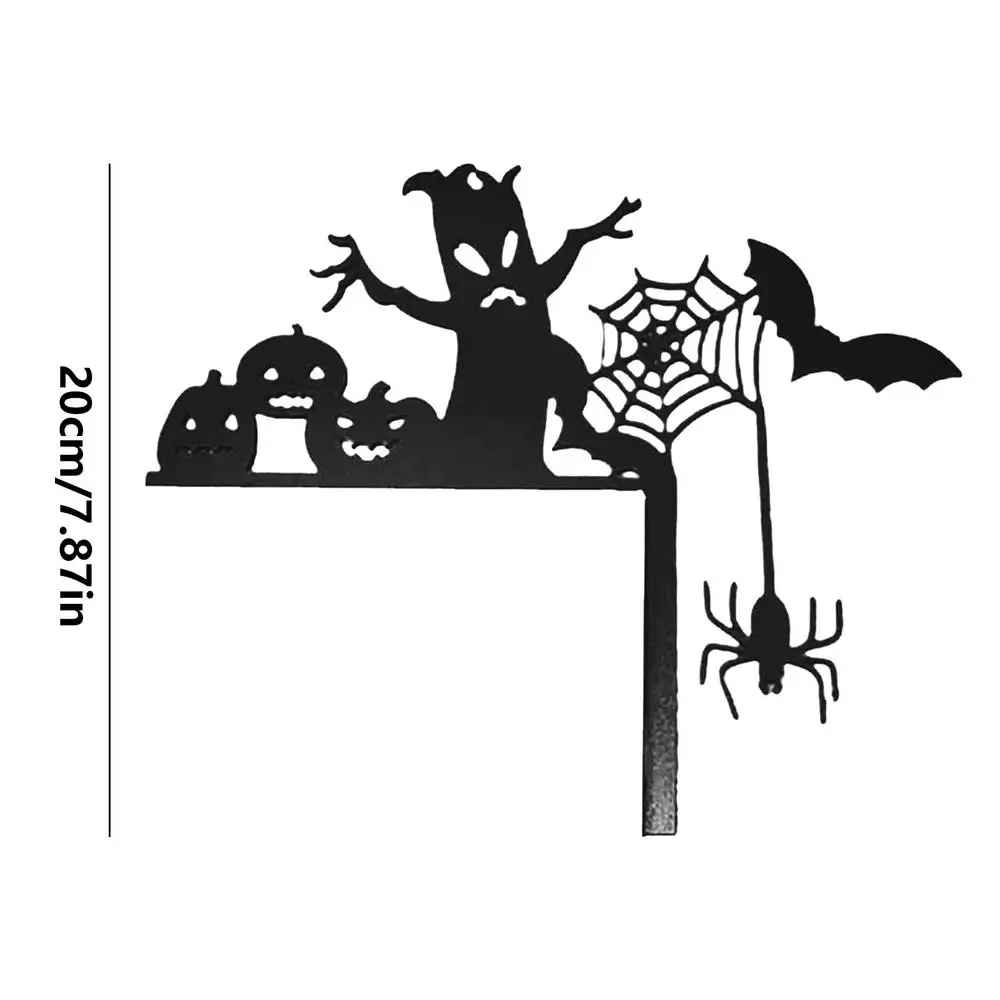 Halloween Home Decor, Halloween Door Corner Sign, Double-Sided Metal Door Frame Sign, Spooky Halloween Decor, Door Angle Sign for Halloween Room Decoration