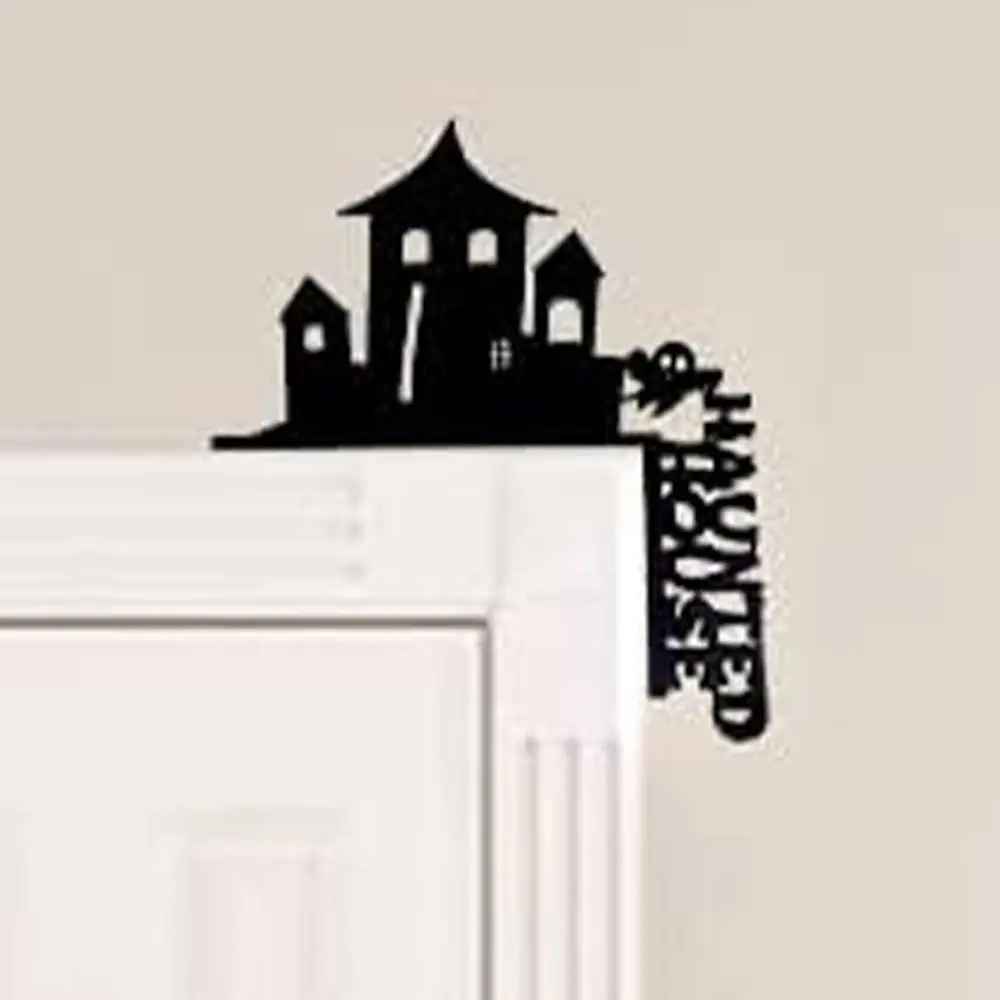 Halloween Home Decor, Halloween Door Corner Sign, Double-Sided Metal Door Frame Sign, Spooky Halloween Decor, Door Angle Sign for Halloween Room Decoration