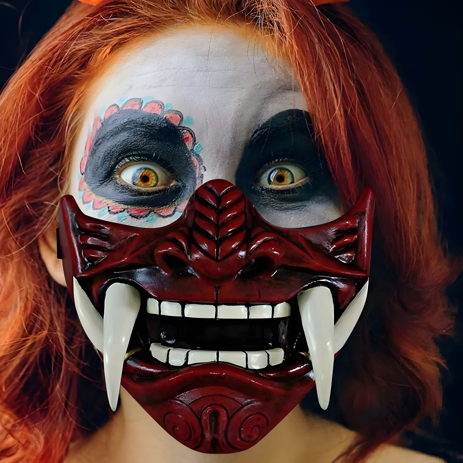 Halloween Japanese Samurai Ghost Mask, Scary Mask, Horror Role Play, Prajna Killer Cosplay, Thick Halloween Mask, Halloween Costume Ideas