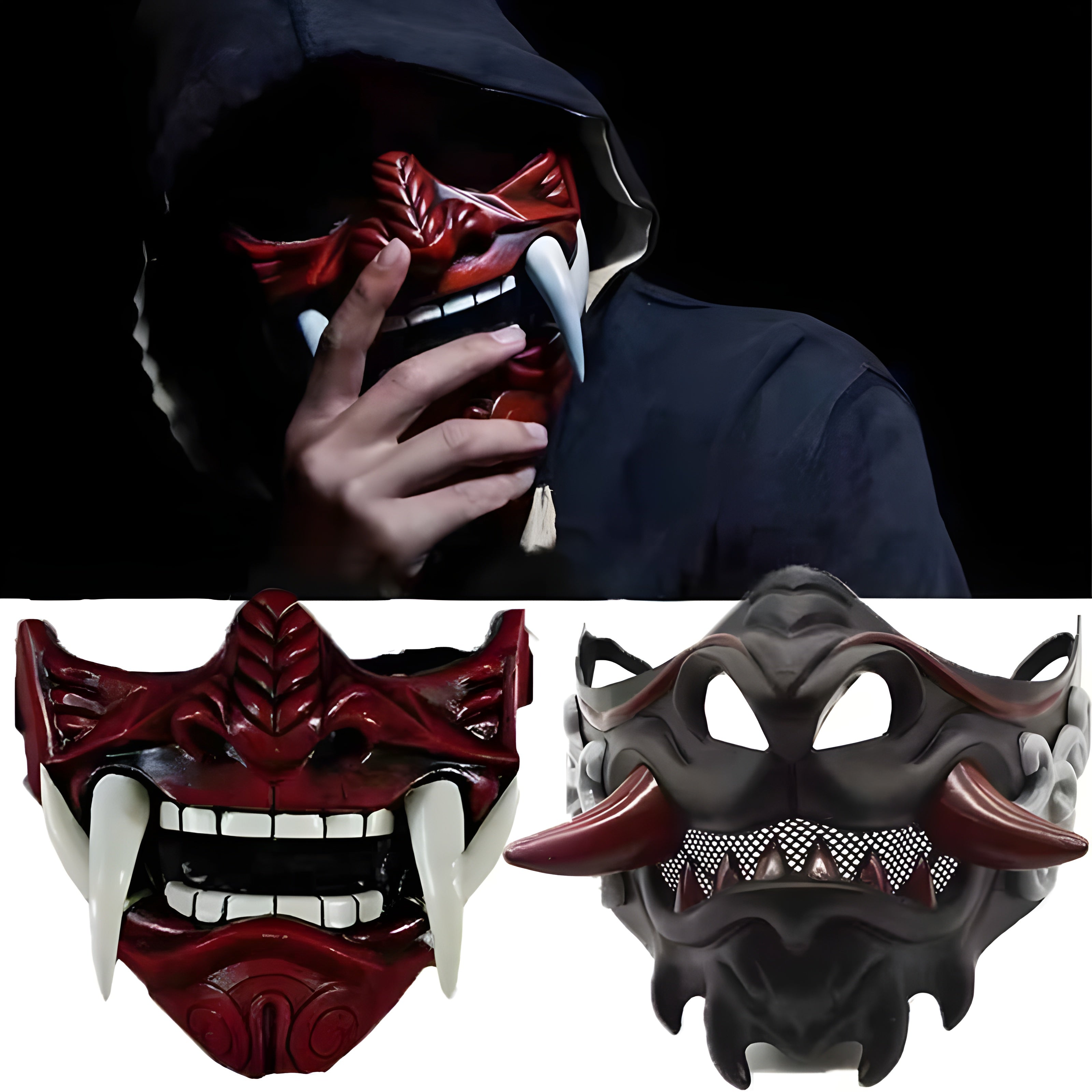 Halloween Japanese Samurai Ghost Mask, Scary Mask, Horror Role Play, Prajna Killer Cosplay, Thick Halloween Mask, Halloween Costume Ideas