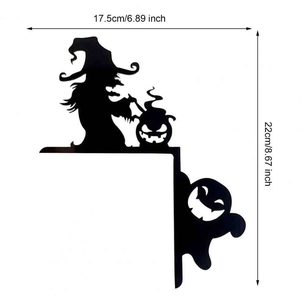 Halloween Home Decor, Halloween Door Corner Sign, Double-Sided Metal Door Frame Sign, Spooky Halloween Decor, Door Angle Sign for Halloween Room Decoration