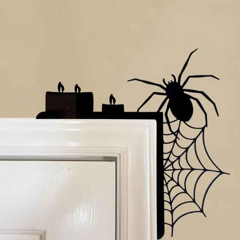 Halloween Home Decor, Halloween Door Corner Sign, Double-Sided Metal Door Frame Sign, Spooky Halloween Decor, Door Angle Sign for Halloween Room Decoration