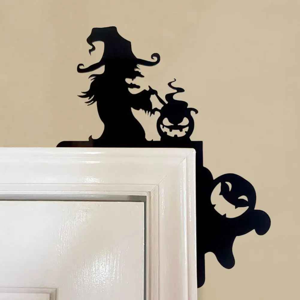 Halloween Home Decor, Halloween Door Corner Sign, Double-Sided Metal Door Frame Sign, Spooky Halloween Decor, Door Angle Sign for Halloween Room Decoration
