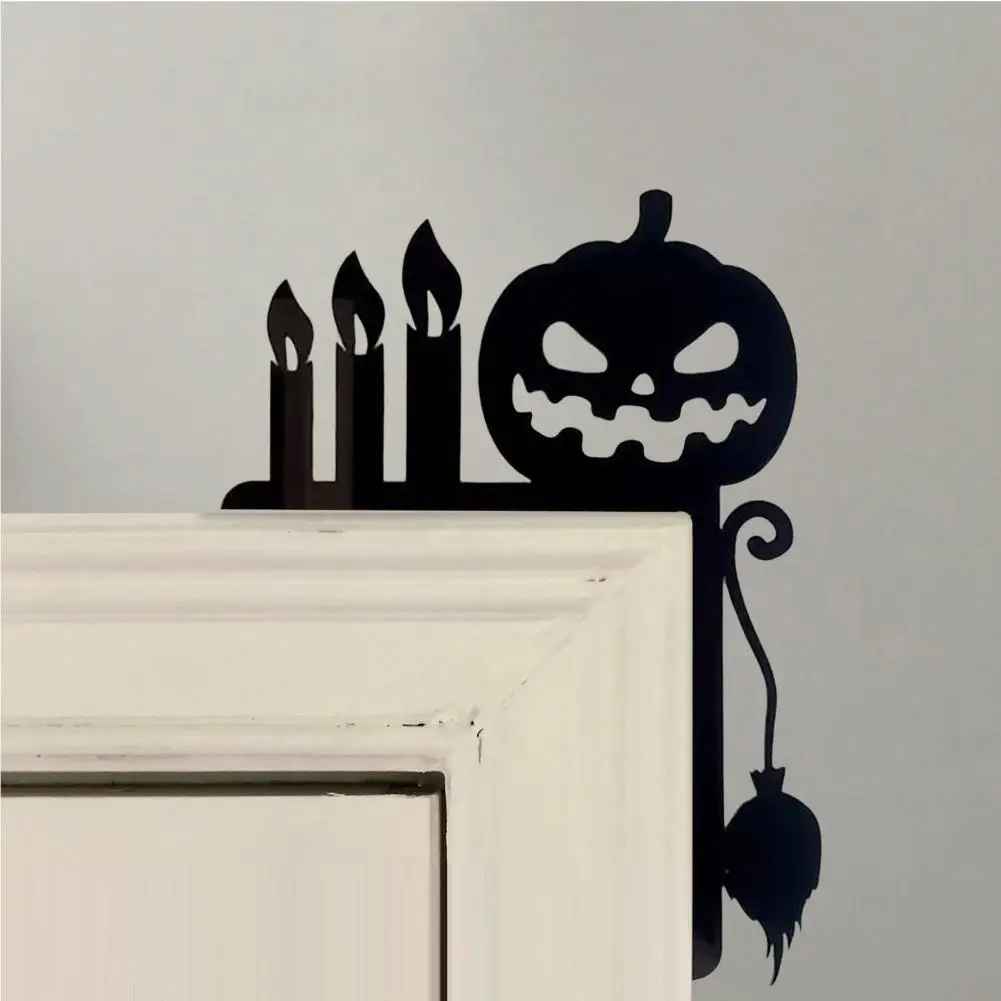Halloween Home Decor, Halloween Door Corner Sign, Double-Sided Metal Door Frame Sign, Spooky Halloween Decor, Door Angle Sign for Halloween Room Decoration