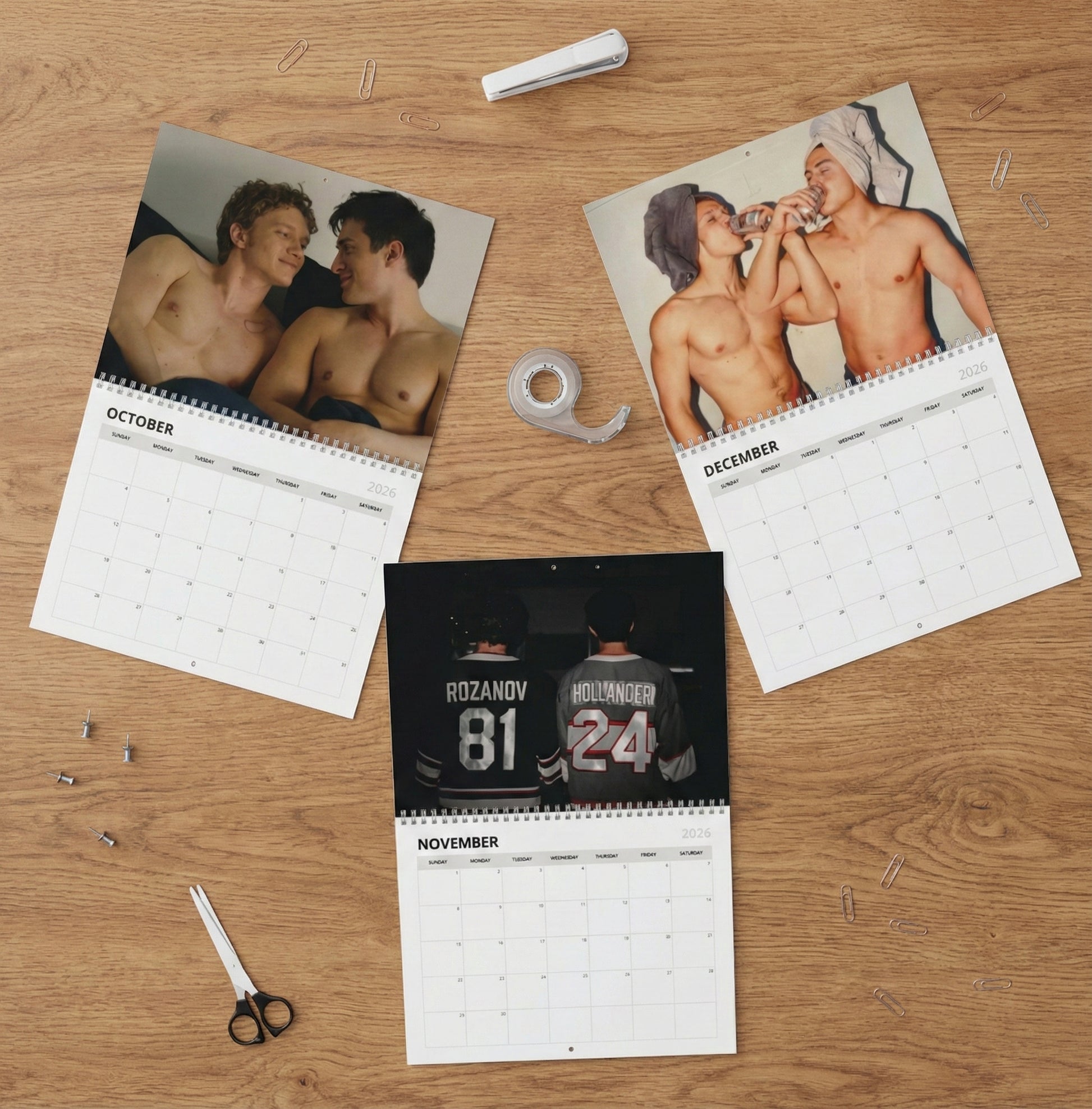 Heated Rivalry Calendar 2026, Hockey Romance LGBTQ Calendar, Hollander Rozanov Fan Gift