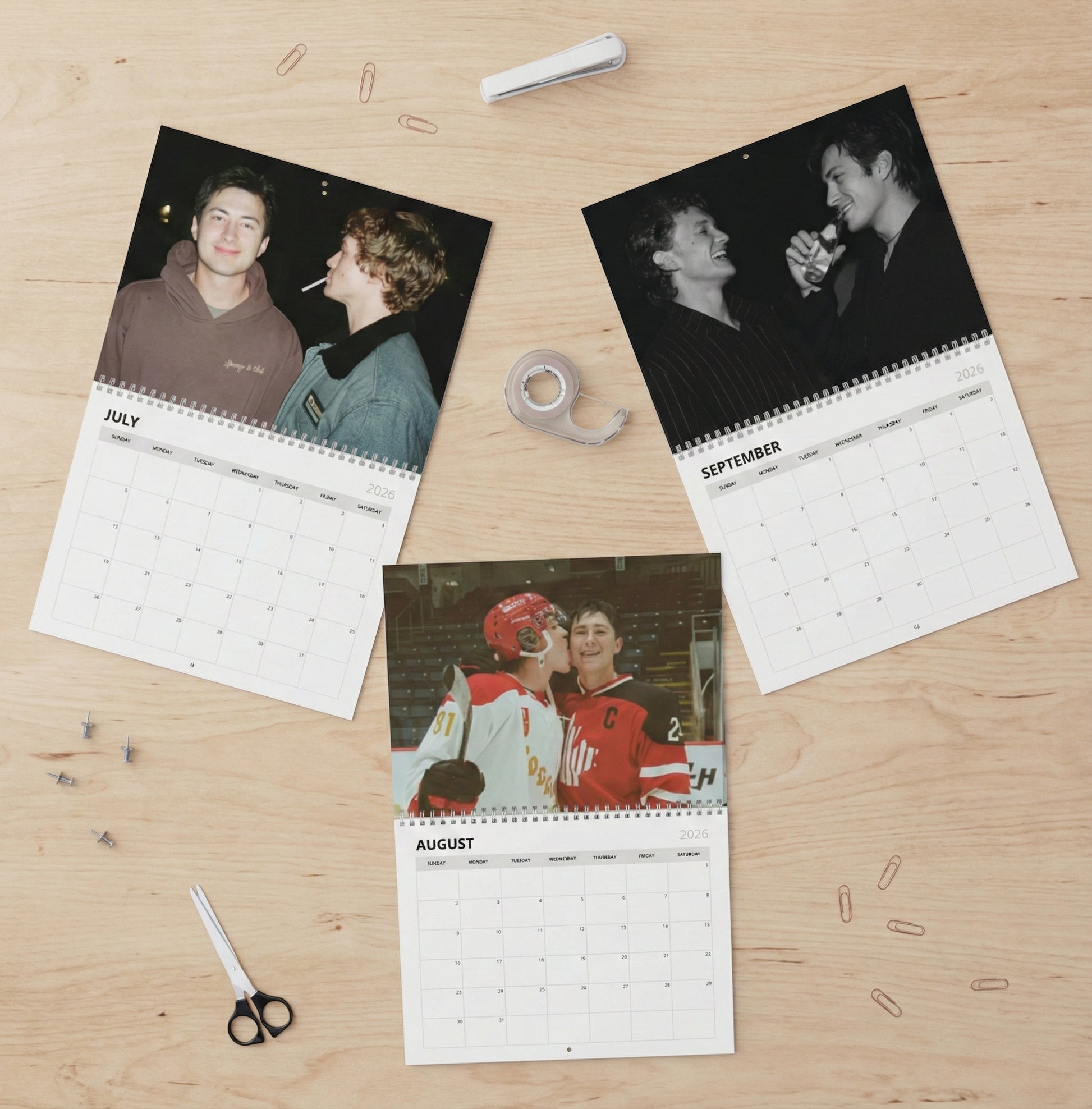 Heated Rivalry Calendar 2026, Hockey Romance LGBTQ Calendar, Hollander Rozanov Fan Gift