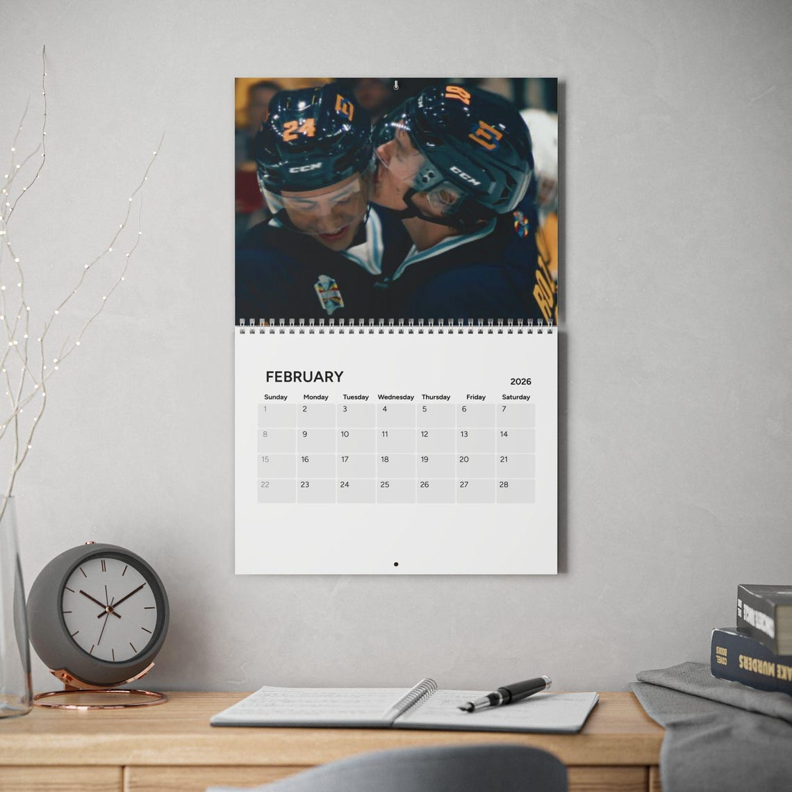 Heated Rivalry 2026 Wall Calendar – Hockey Romance Inspired, BookTok Favorite Wall Calendar