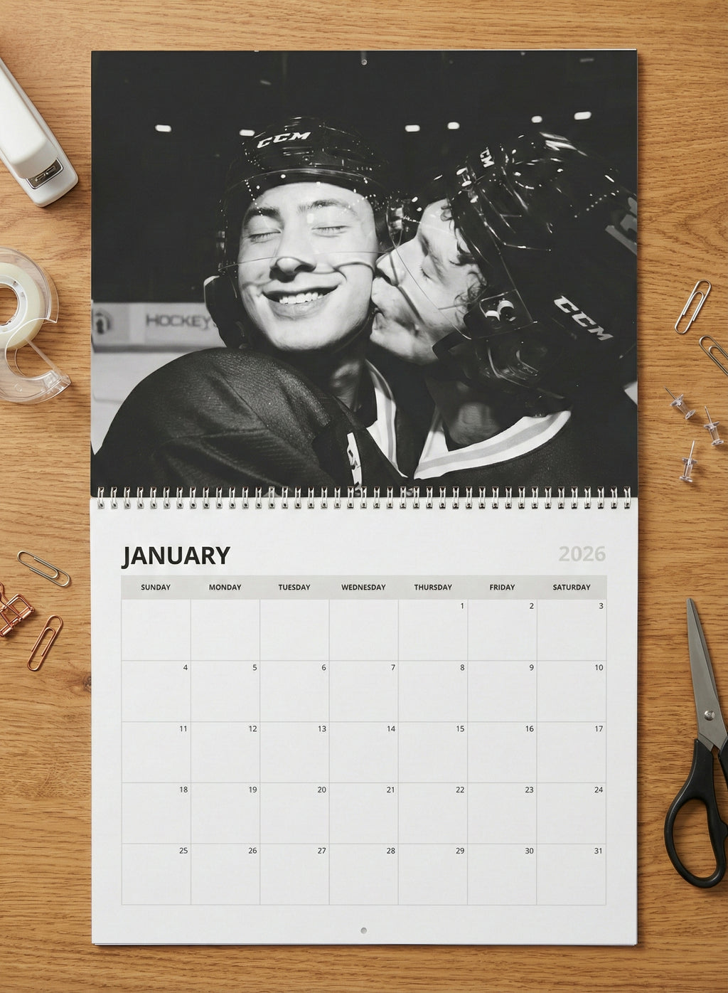 Heated Rivalry Calendar 2026, Hockey Romance LGBTQ Calendar, Hollander Rozanov Fan Gift