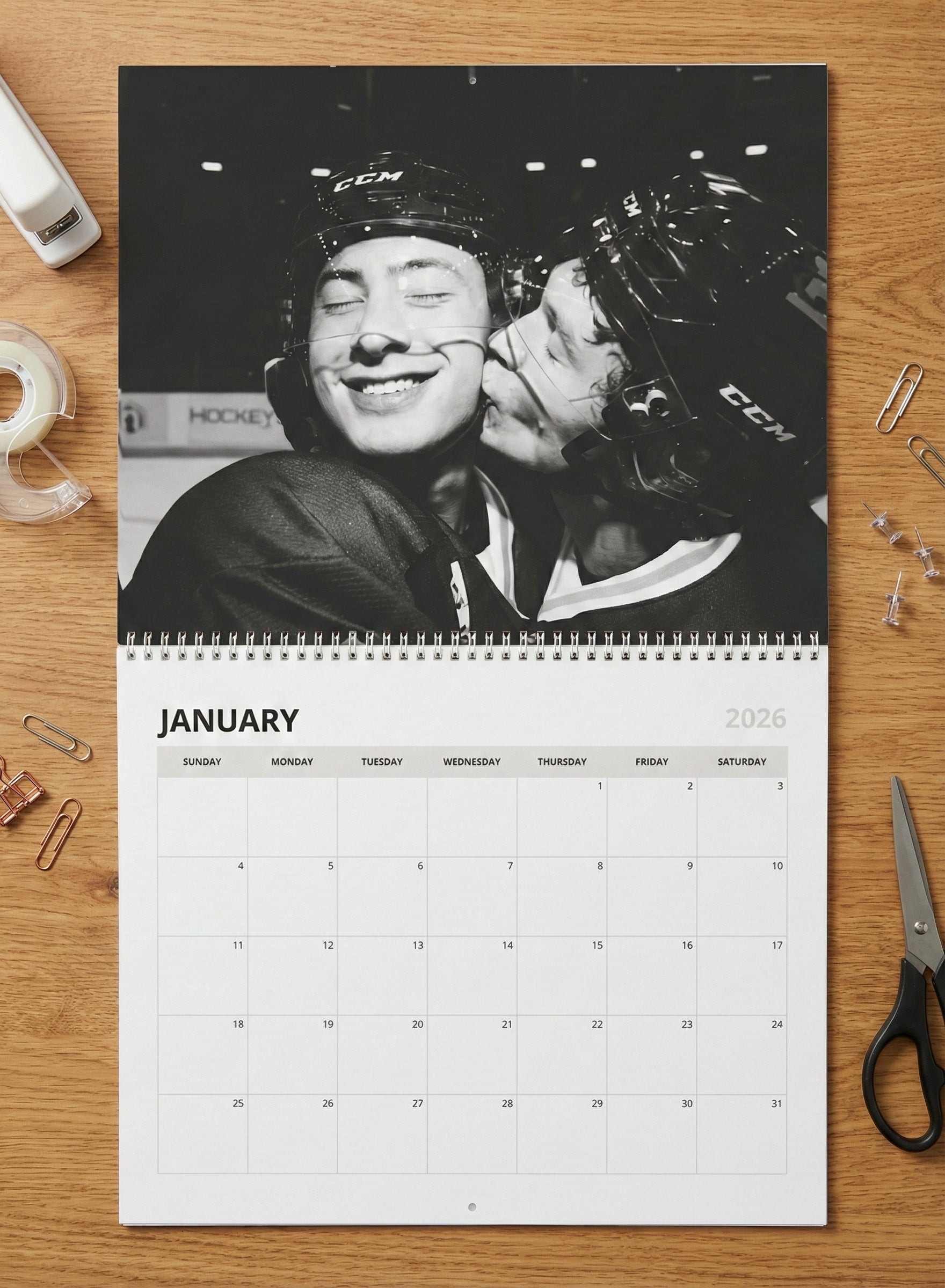 Heated Rivalry Calendar 2026, Hockey Romance LGBTQ Calendar, Hollander Rozanov Fan Gift