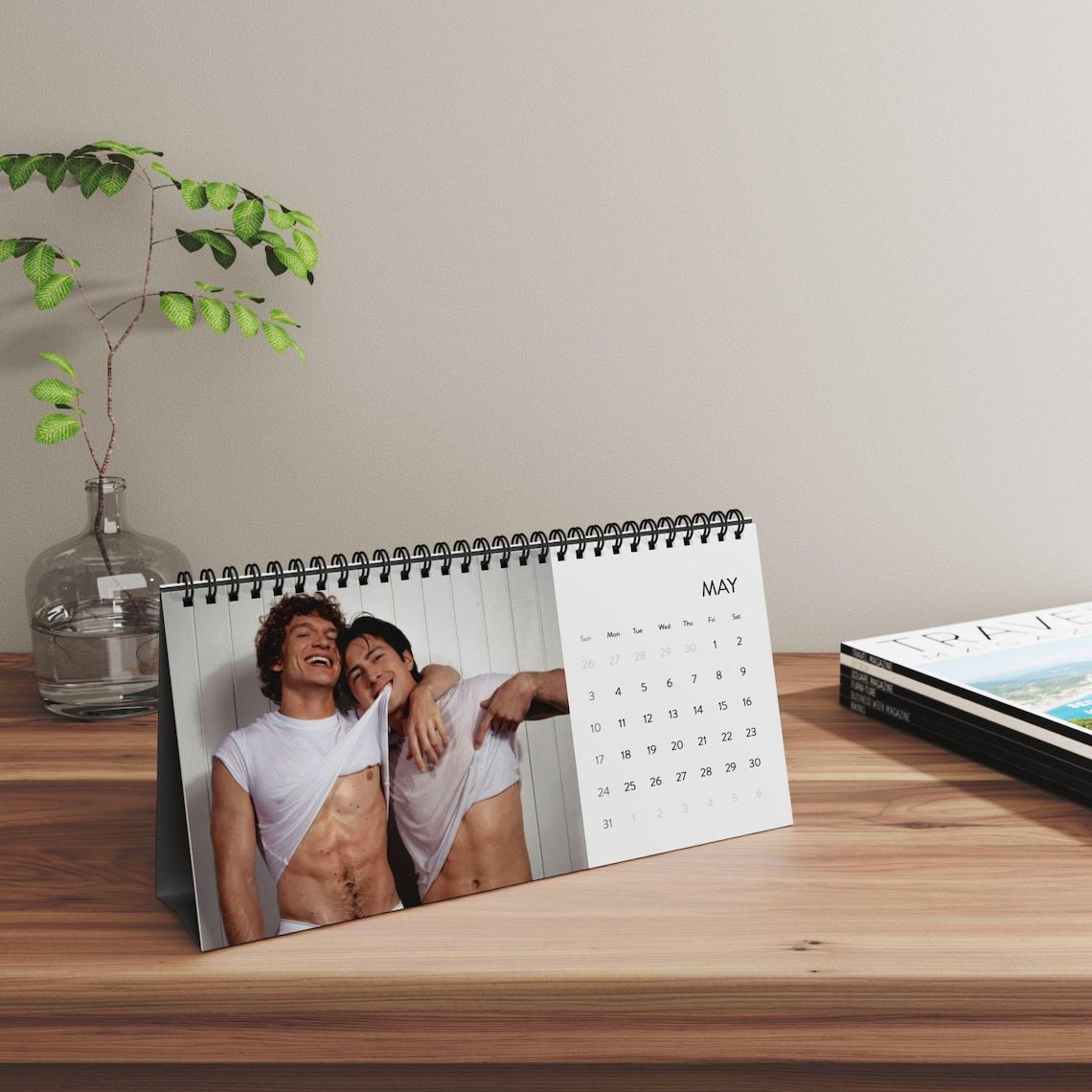 Heated Rivalry Hollanov Desk Calendar 2026, Hollander & Rozanov Fanfic LGBTQ, Fan Gift