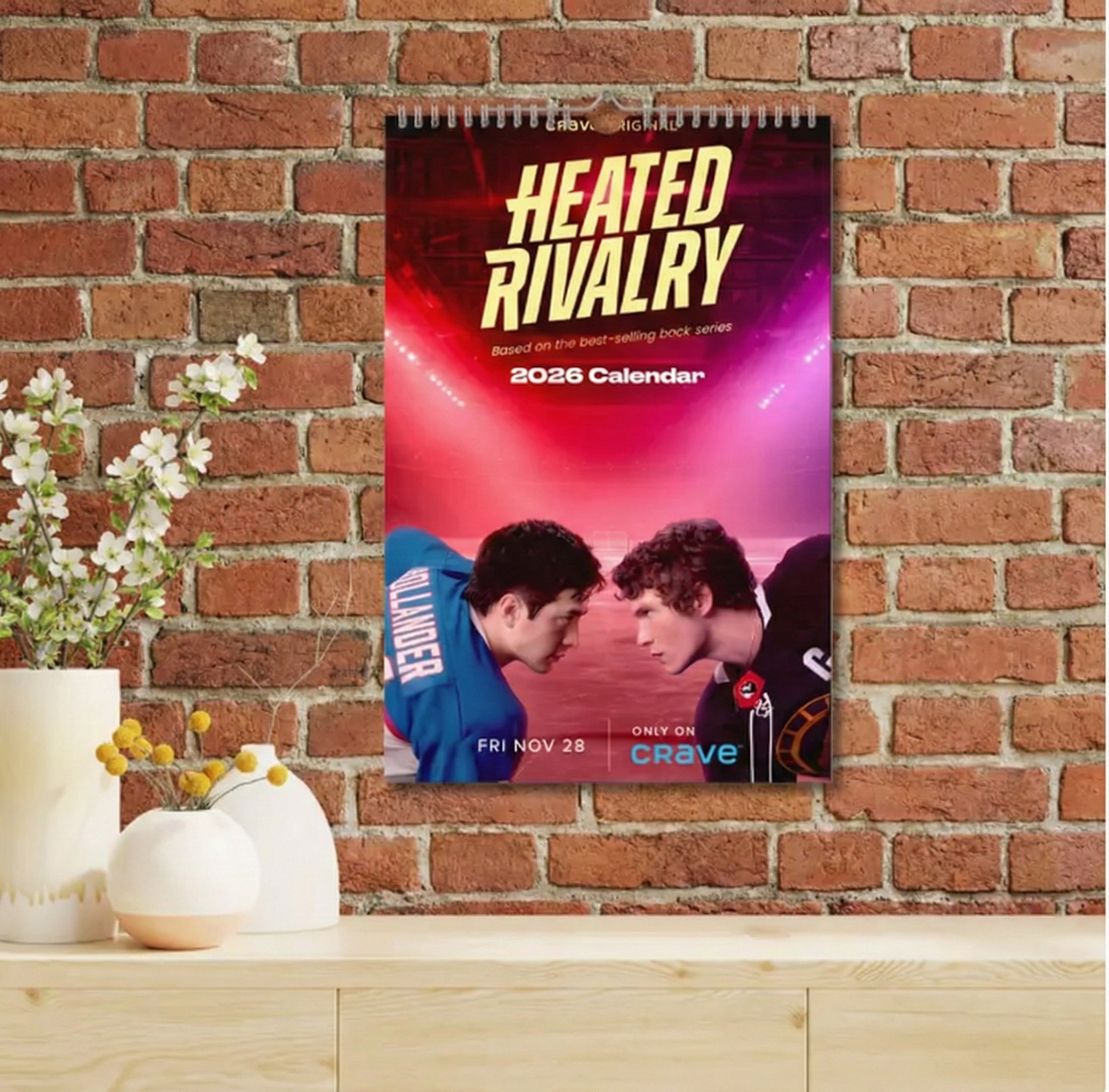 Heated Rivalry Limited Edition Wall Calendar 2026 – New Year Room Decor for Fans