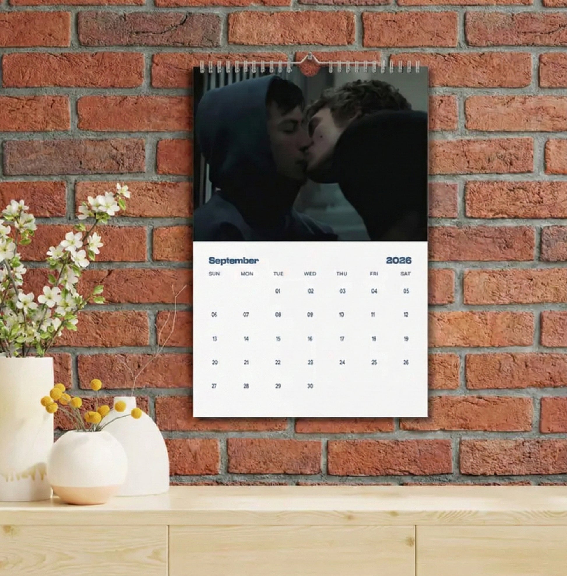 Heated Rivalry Limited Edition Wall Calendar 2026 – New Year Room Decor for Fans