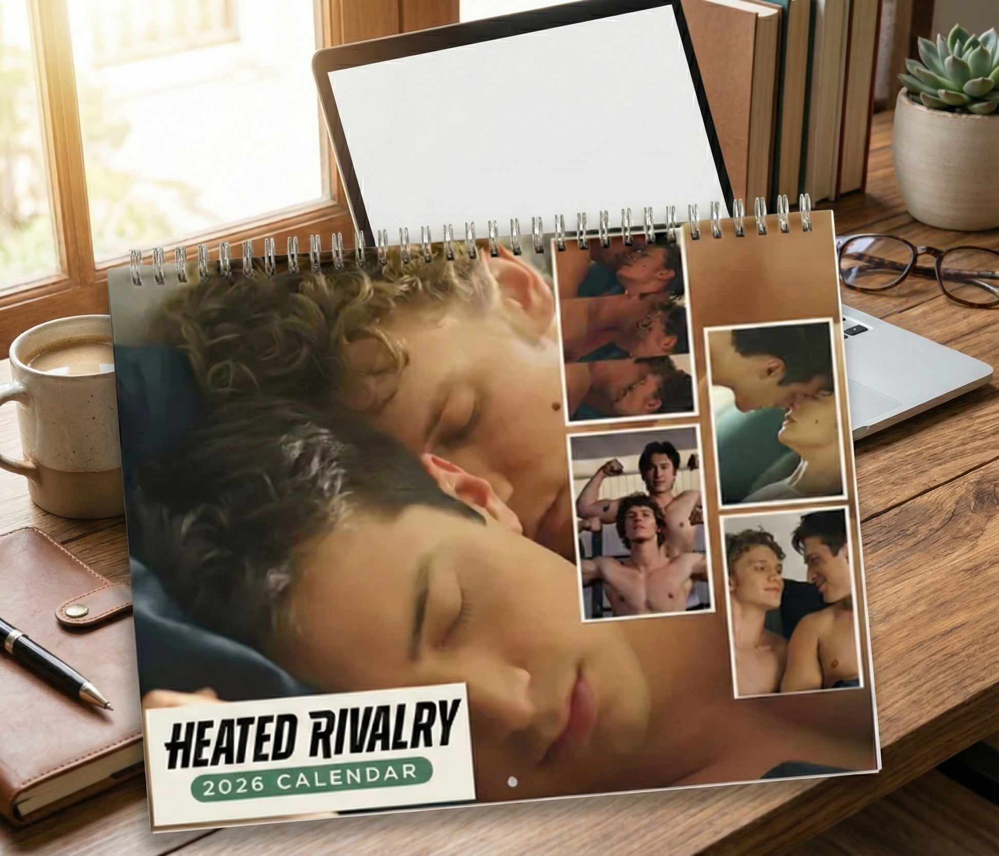 Heated Rivalry 2026 Desk Calendar – Hollander & Rozanov LGBTQ Fan Gift