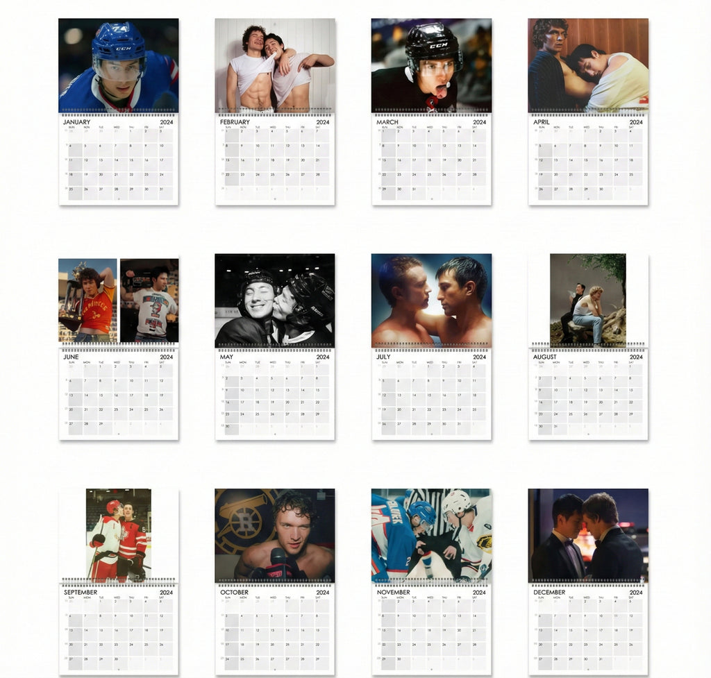 Heated Rivalry Hollanov Wall Calendar 2026 – Hollander & Rozanov Fanfic LGBTQ - Fan Gift