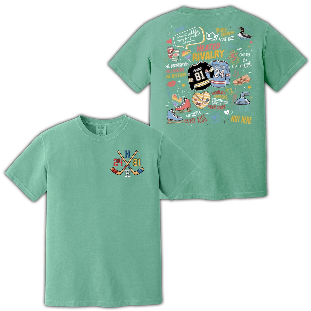 Heated Rivalry Romance Shirt Comfort Colors, Hollanov Couple Romance Book Shirt