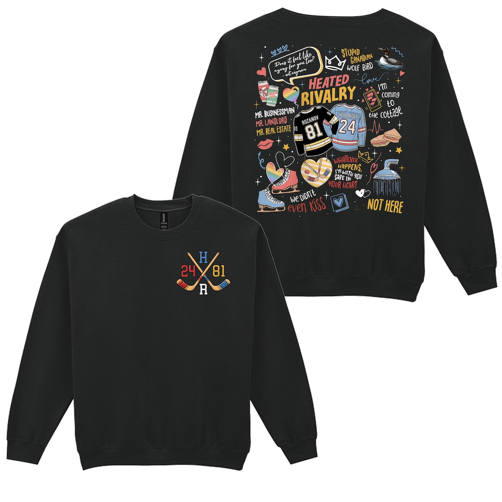 Heated Rivalry Romance Shirt Comfort Colors, Hollanov Couple Romance Book Shirt