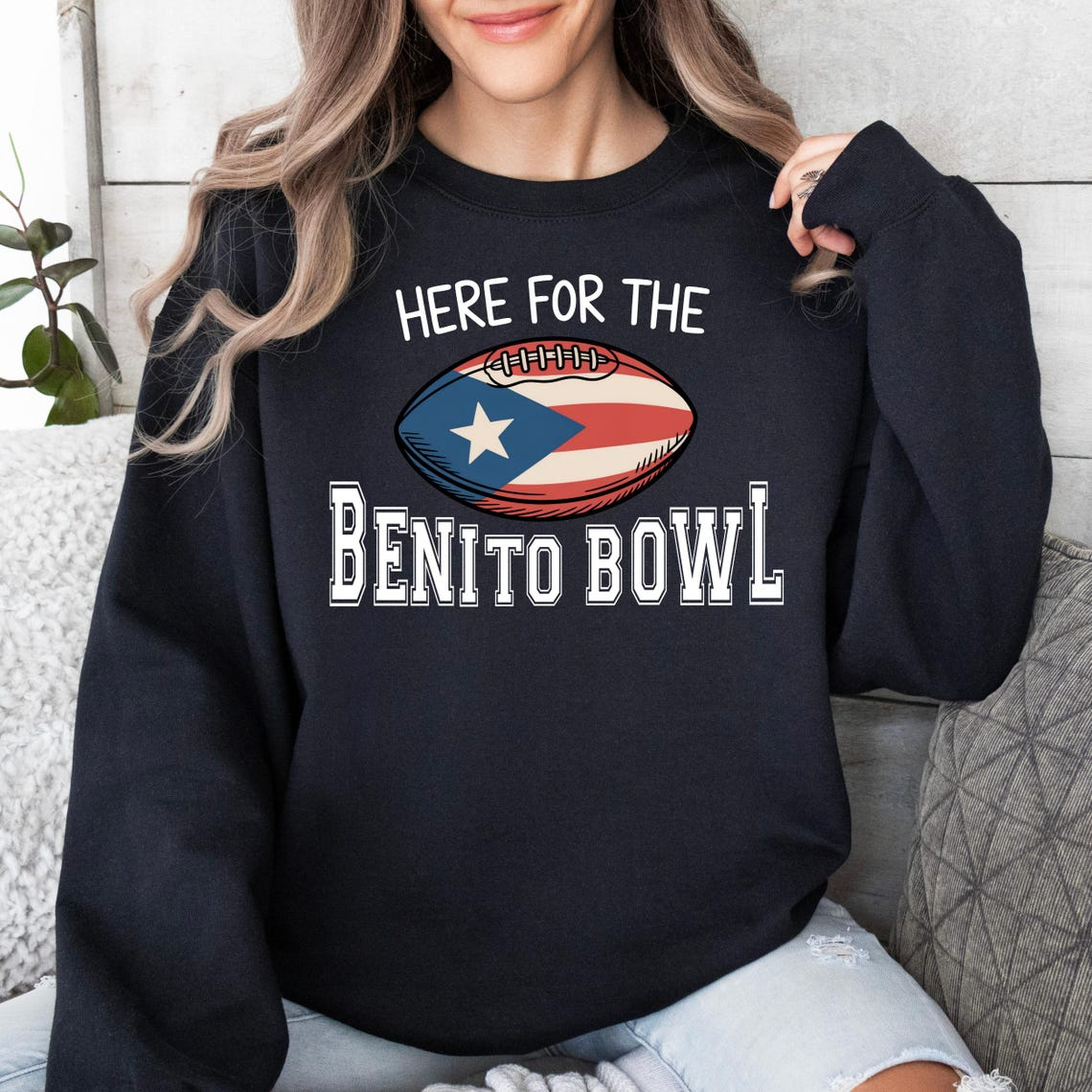 Here For The Benito Bowl Shirt – Football Halftime Show Game Day Tee, Puerto Rican Pride Fan Shirt